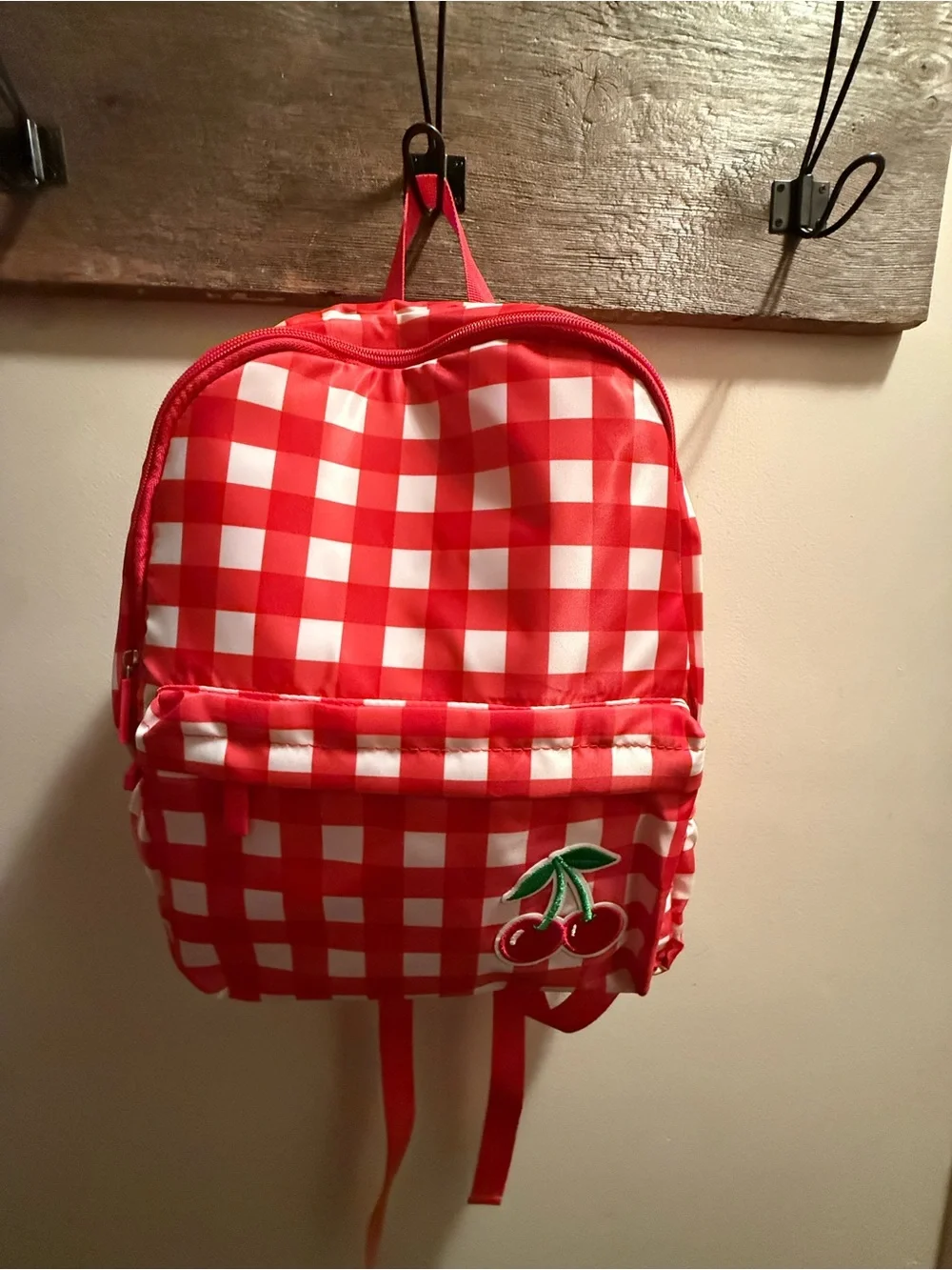 Pink Cabana Cherry & Gingham Backpack NWT